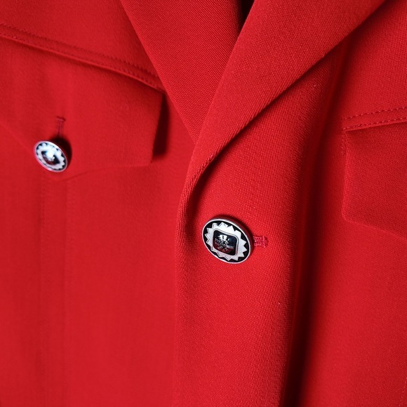 Pal Zileri Gruppo Forall Italy Wool Blazer Red Statement Jacket Mens L 54 *read* - Picture 3 of 16